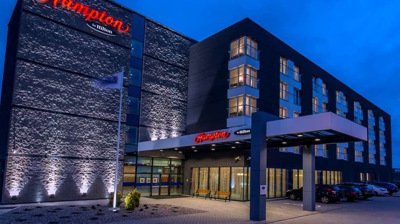 Hampton by Hilton Gdansk Airport Exterior. Images powered by <a href="https://iceportal.shijigroup.com" target="_blank" rel="noopener">Ice Portal</a>.