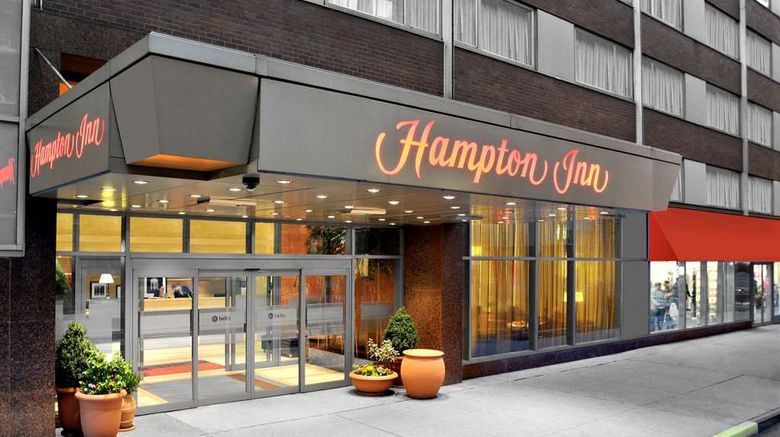 Hampton Inn Manhattan Times Square North Exterior. Images powered by <a href="https://iceportal.shijigroup.com" target="_blank" rel="noopener">Ice Portal</a>.