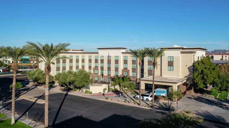 <b>Hampton Inn Phoenix-Airport North Exterior</b>. Images powered by <a href="https://iceportal.shijigroup.com/" title="IcePortal" target="_blank">IcePortal</a>.