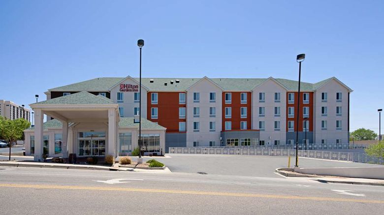 Hilton Garden Inn Albuquerque Airport Exterior. Images powered by <a href="https://iceportal.shijigroup.com" target="_blank" rel="noopener">Ice Portal</a>.
