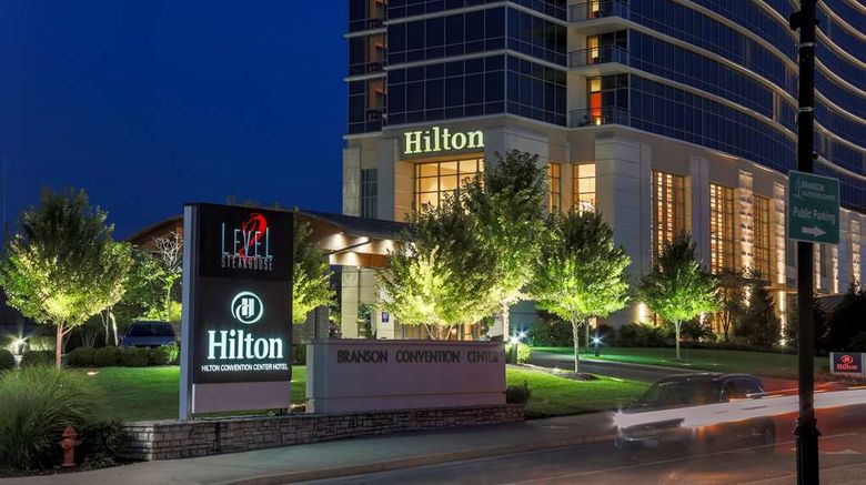 Hilton Branson Convention Center Exterior. Images powered by <a href="https://iceportal.shijigroup.com" target="_blank" rel="noopener">Ice Portal</a>.