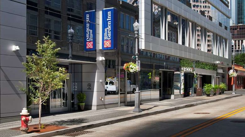 Hilton Garden Inn Pittsburgh Downtown Exterior. Images powered by <a href="https://iceportal.shijigroup.com" target="_blank" rel="noopener">Ice Portal</a>.