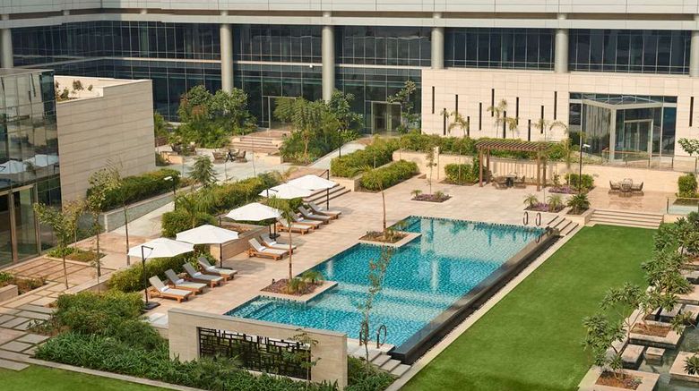 <b>ANdAZ Delhi Pool</b>. Images powered by <a href="https://iceportal.shijigroup.com/" title="IcePortal" target="_blank">IcePortal</a>.
