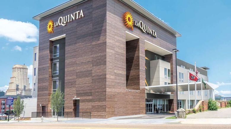 La Quinta Inn  and  Suites Memphis Downtown Exterior. Images powered by <a href="https://iceportal.shijigroup.com" target="_blank" rel="noopener">Ice Portal</a>.