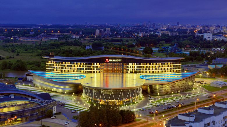 <b>Marriott Hotel Minsk Exterior</b>. Images powered by <a href="https://leonardo.com/" title="Leonardo Worldwide" target="_blank">Leonardo</a>.