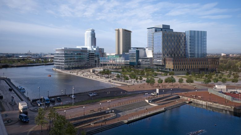<b>Holiday Inn Manchester-MediaCityUK Exterior</b>. Images powered by <a href="https://leonardo.com/" title="Leonardo Worldwide" target="_blank">Leonardo</a>.