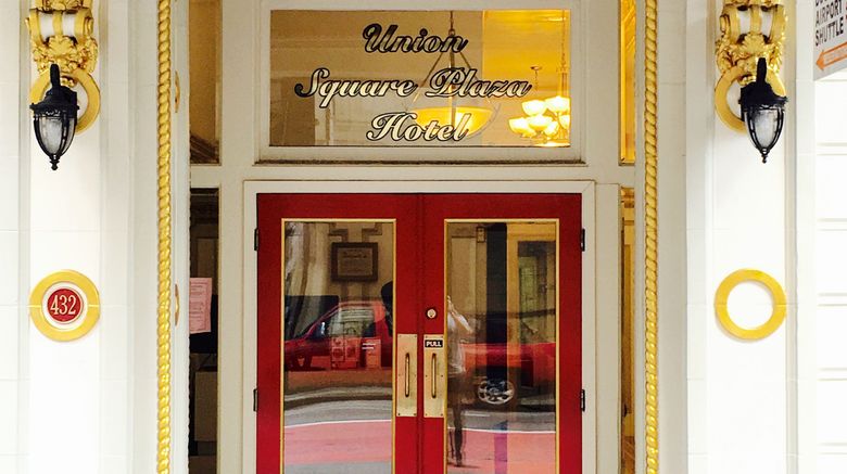<b>Union Square Plaza Hotel Exterior</b>. Images powered by <a href="https://leonardo.com/" title="Leonardo Worldwide" target="_blank">Leonardo</a>.