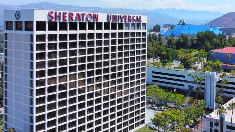 Sheraton Universal Hotel Exterior. Images powered by <a href="http://www.leonardo.com" target="_blank" rel="noopener">Leonardo</a>.