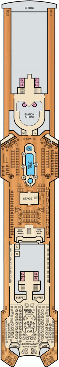 Carnival Elation Deck Plans Carnival Cruise Line Carnival Elation Cruises Travel Weekly 