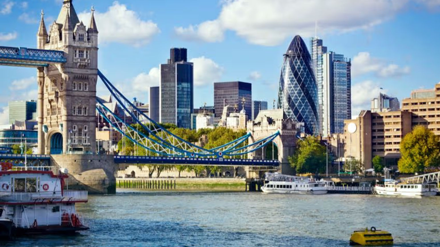 London's skyline with Tower Bridge