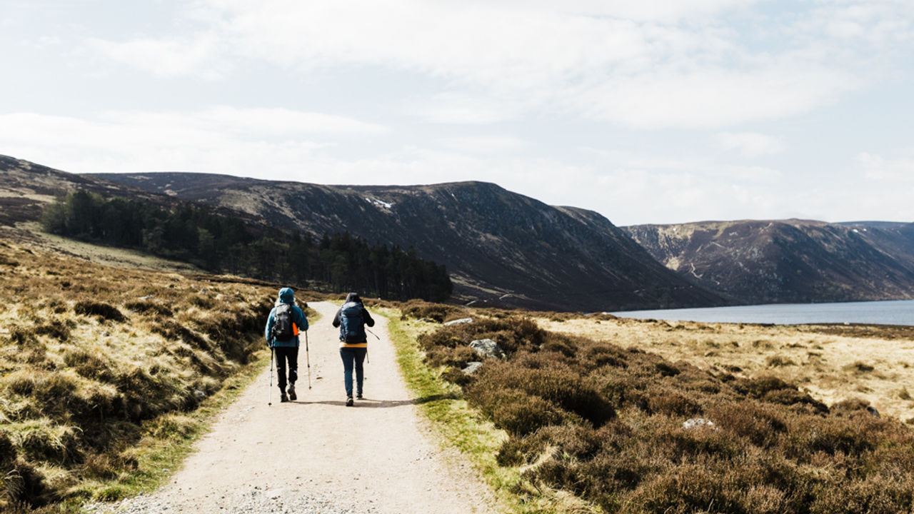 Travelers can enjoy hiking and camping in Cairngorms National Park.