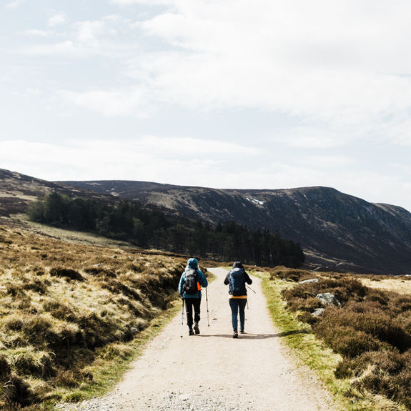 Travelers can enjoy hiking and camping in Cairngorms National Park.