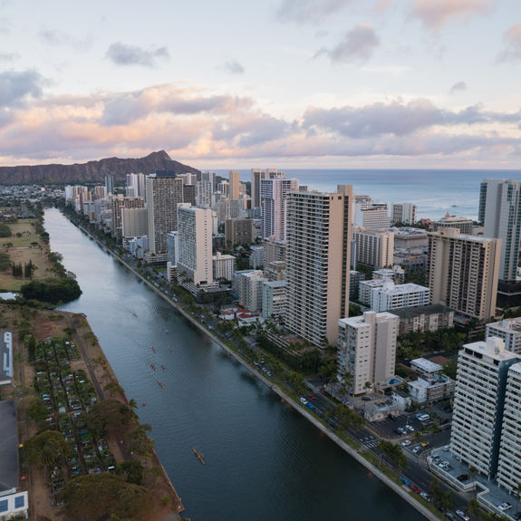 The Ala Wai Canal runs straight to the Pacific Ocean, making cleanup efforts critical to environmental and community health.