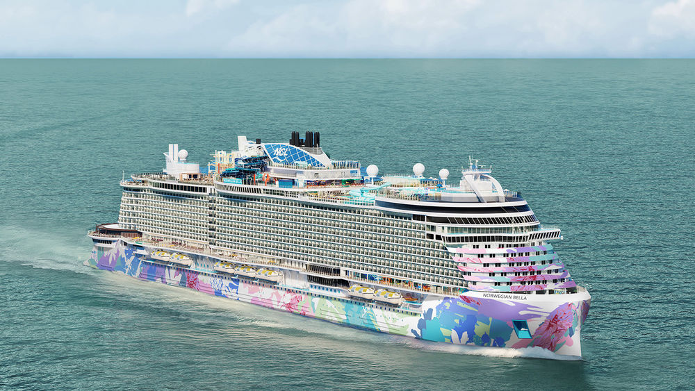 Norwegian Cruise Line's upcoming Norwegian Bella will sail through the Mediterranean when it debuts in May 2028.