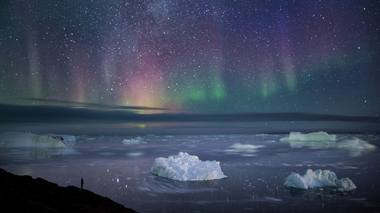A northern lights display at Sermermiut