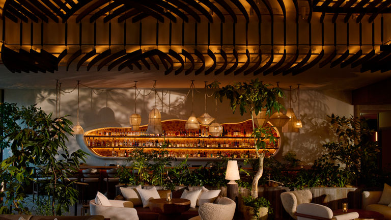 The hotel's Spotted Stone gin bar offers craft cocktails from afternoon to evening.