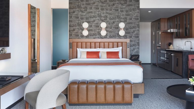 A junior suite king room in The Hotel Collection