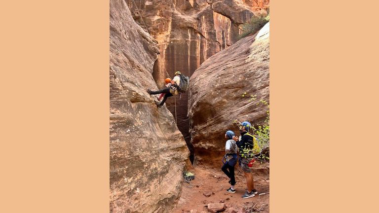 The writer's family took a half-day canyoneering tour with local operater Zion Adventures.