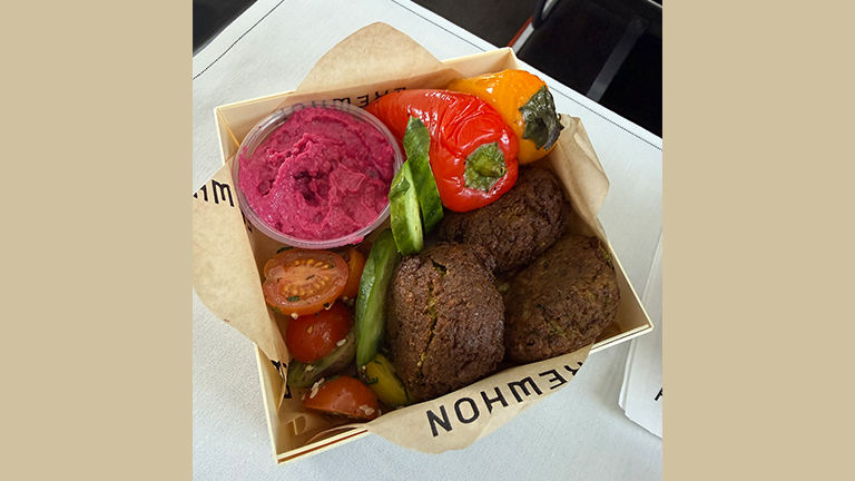 An Erewhon mezze plate was fresh and flavorful.