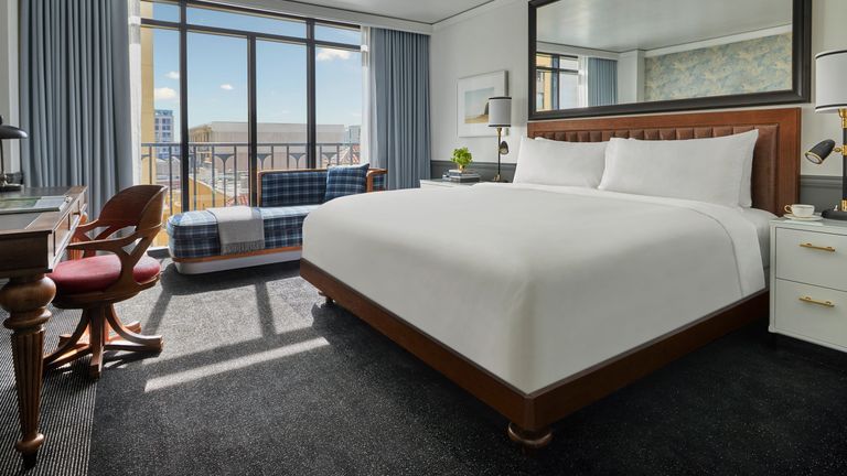 Rooms and suites offer sophisticated decor and Pendry-branded amenities.