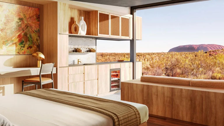 The new Uluru lodge will have a different architectural feel from the existing Longitude 131.