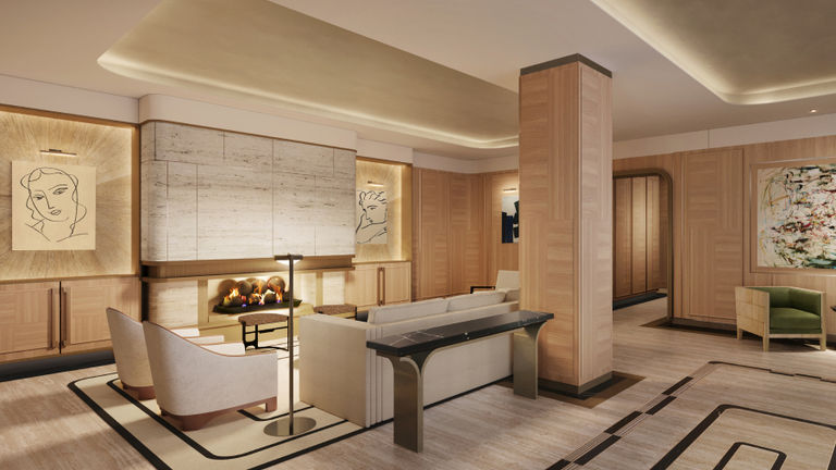 Guests will arrive at The Nell New York on the seventh floor at 10 Rockefeller Plaza.