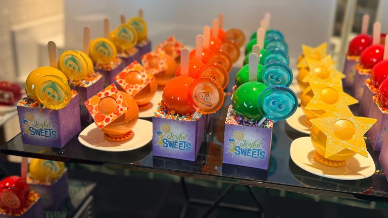 colorful Inside Out themed treats