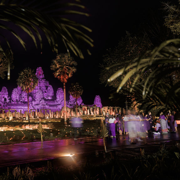 The closing party was held at Bayon Temple, opened to the group with special permission from the Cambodian government.