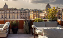 The Thompson Rome's LYVE Rooftop offers views of the city.