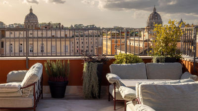 The Thompson Rome's LYVE Rooftop offers views of the city.