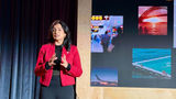 Shilpa Ranganathan, chief product officer at Expedia Group, speaks at Expedia Group's Fall Product Release event in New York on Oct. 28.