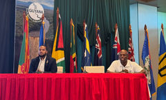 Anguilla's director of tourism Jameel Rochester (left) and minister of health, tourism and sports Cardigan Connor (right) presented updates at the State of the Tourism Industry Conference.