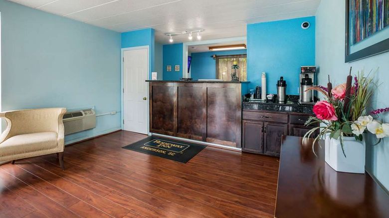 <b>Rodeway Inn Anderson Lobby</b>. Images powered by <a href="https://iceportal.shijigroup.com/" title="IcePortal" target="_blank">IcePortal</a>.