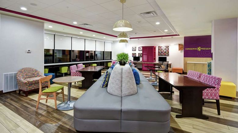 <b>Home2 Suites Oklahoma City Airport Lobby</b>. Images powered by <a href="https://iceportal.shijigroup.com/" title="IcePortal" target="_blank">IcePortal</a>.