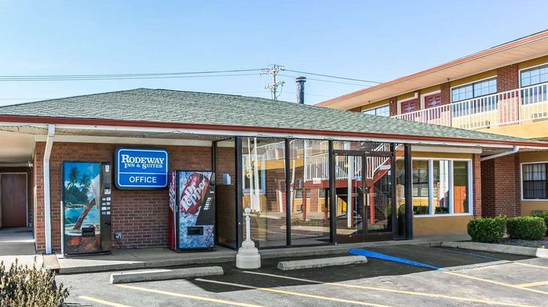 <b>Rodeway Inn & Suites near Superspeedway Exterior</b>. Images powered by <a href="https://iceportal.shijigroup.com/" title="IcePortal" target="_blank">IcePortal</a>.