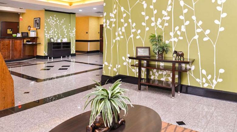 <b>Sleep Inn & Suites near Downtown North Lobby</b>. Images powered by <a href="https://iceportal.shijigroup.com/" title="IcePortal" target="_blank">IcePortal</a>.