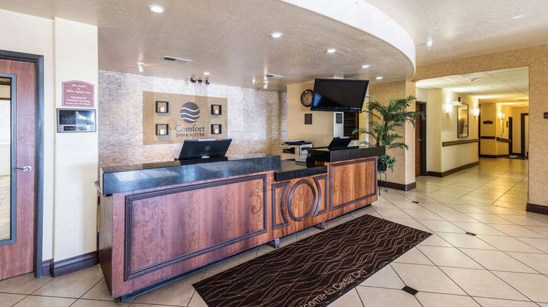 <b>Comfort Inn and Suites Cedar City South Lobby</b>. Images powered by <a href="https://iceportal.shijigroup.com/" title="IcePortal" target="_blank">IcePortal</a>.