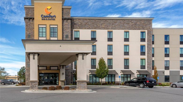 <b>Comfort Inn & Suites Salt Lake Airport Exterior</b>. Images powered by <a href="https://iceportal.shijigroup.com/" title="IcePortal" target="_blank">IcePortal</a>.