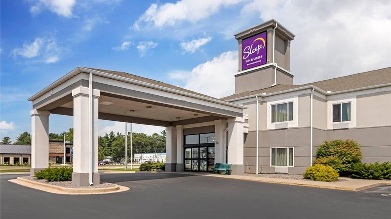 Sleep Inn and Suites Wisconsin Rapids Exterior. Images powered by <a href="https://iceportal.shijigroup.com" target="_blank" rel="noopener">Ice Portal</a>.