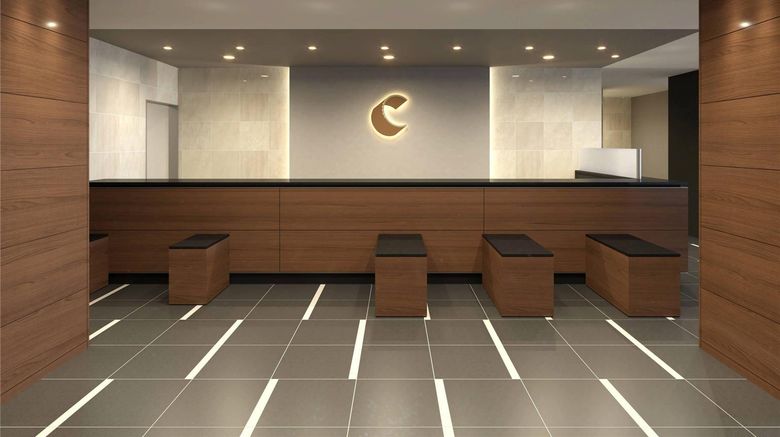 <b>Comfort Hotel Sendai West Lobby</b>. Images powered by <a href="https://iceportal.shijigroup.com/" title="IcePortal" target="_blank">IcePortal</a>.