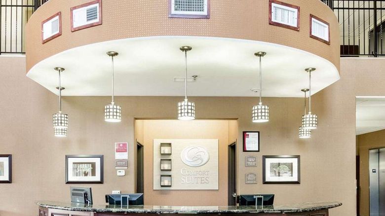 <b>Comfort Suites Lobby</b>. Images powered by <a href="https://iceportal.shijigroup.com/" title="IcePortal" target="_blank">IcePortal</a>.