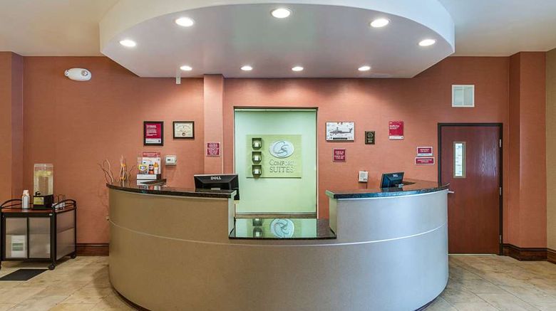 <b>Comfort Suites Leesville near Fort Johnson Lobby</b>. Images powered by <a href="https://iceportal.shijigroup.com/" title="IcePortal" target="_blank">IcePortal</a>.