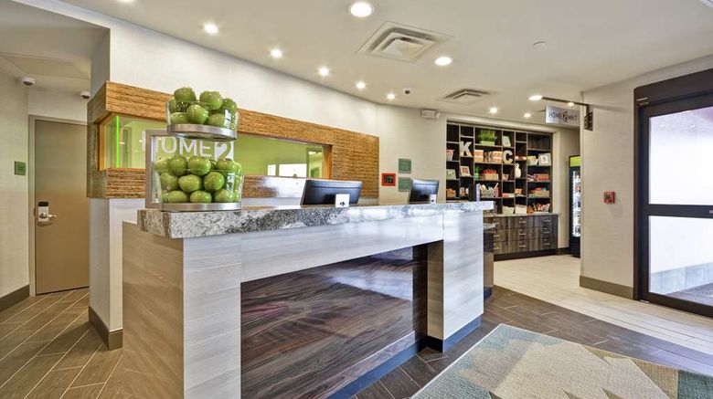 <b>Home2 Suites by Hilton KCI Airport Lobby</b>. Images powered by <a href="https://iceportal.shijigroup.com/" title="IcePortal" target="_blank">IcePortal</a>.