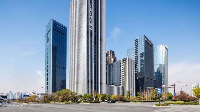 <b>Ramada Encore by Wyndham Hangzhou Aoti Exterior</b>. Images powered by <a href="https://iceportal.shijigroup.com/" title="IcePortal" target="_blank">IcePortal</a>.