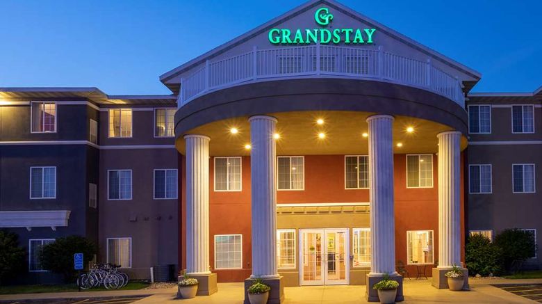 GrandStay Hotel  and  Suites Ames Exterior. Images powered by <a href="https://iceportal.shijigroup.com" target="_blank" rel="noopener">Ice Portal</a>.