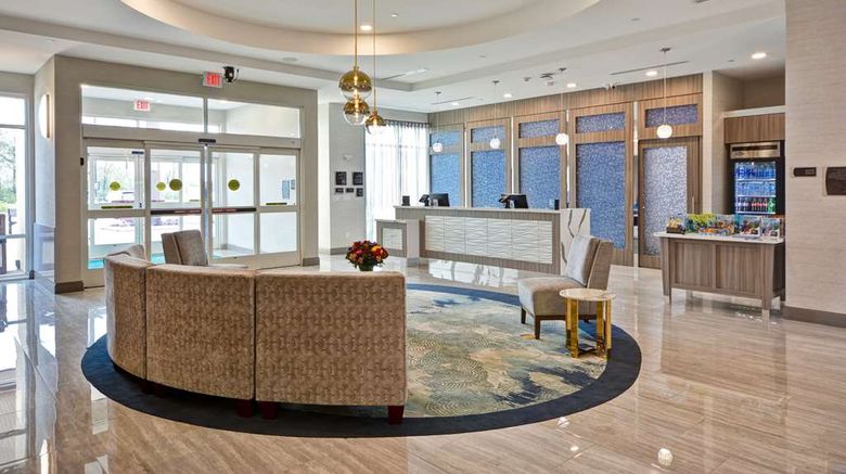 <b>Homewood Suites Conroe Lobby</b>. Images powered by <a href="https://iceportal.shijigroup.com/" title="IcePortal" target="_blank">IcePortal</a>.