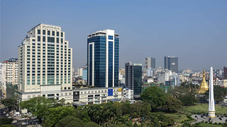 <b>Pullman Yangon Centrepoint Hotel Exterior</b>. Images powered by <a href="https://iceportal.shijigroup.com/" title="IcePortal" target="_blank">IcePortal</a>.
