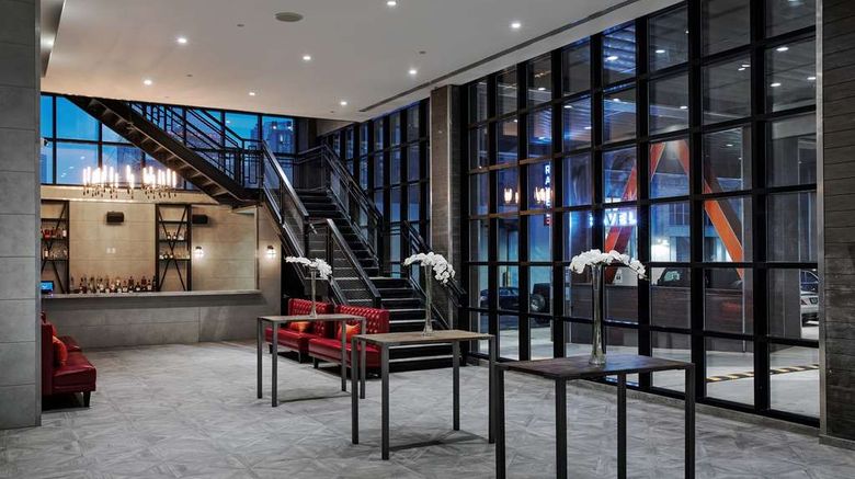 <b>Ravel Hotel, Trademark Collection Hotel Lobby</b>. Images powered by <a href="https://iceportal.shijigroup.com/" title="IcePortal" target="_blank">IcePortal</a>.