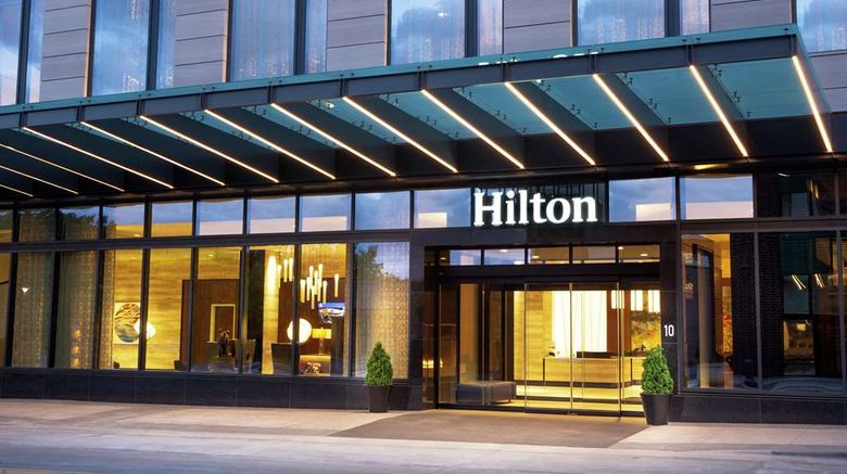 <b>Hilton Rochester Mayo Clinic Area Exterior</b>. Images powered by <a href="https://iceportal.shijigroup.com/" title="IcePortal" target="_blank">IcePortal</a>.