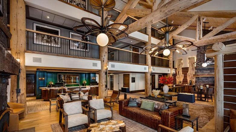 <b>Teton Mountain Lodge & Spa Lobby</b>. Images powered by <a href="https://iceportal.shijigroup.com/" title="IcePortal" target="_blank">IcePortal</a>.